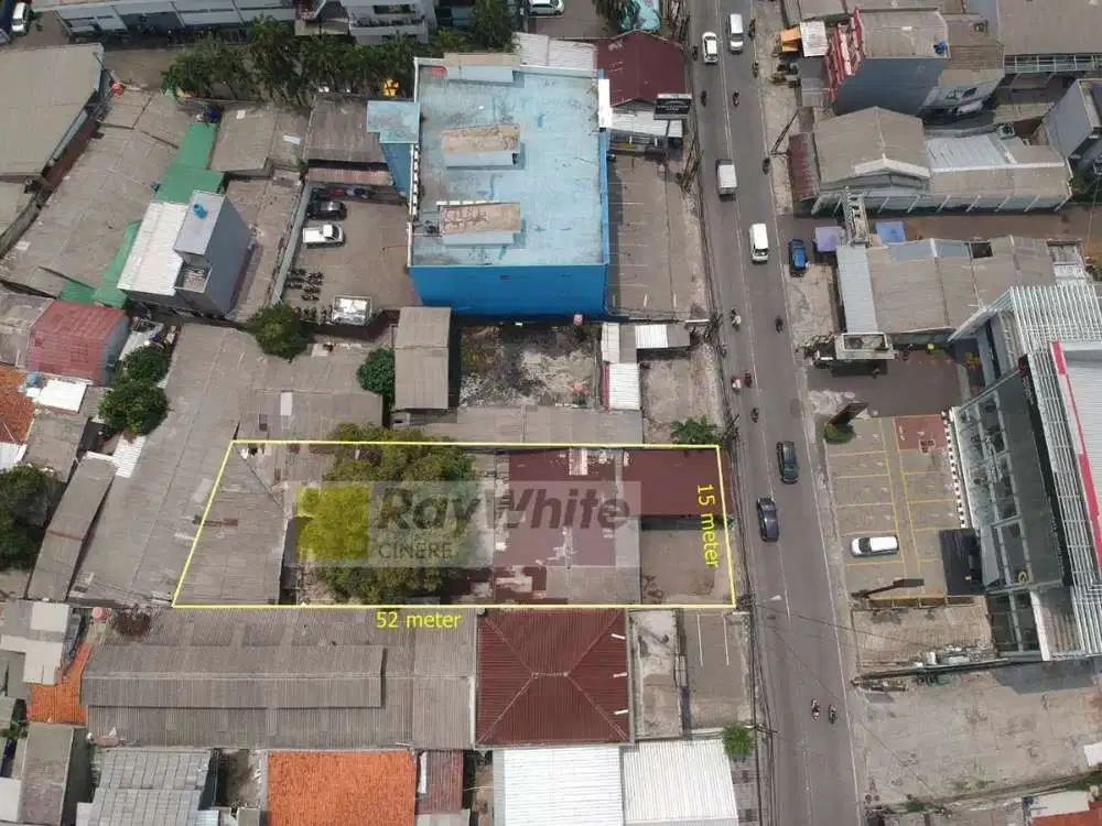 Cinere Raya komersial tanah luas 800 lebar 15, lebar 25 juga ada