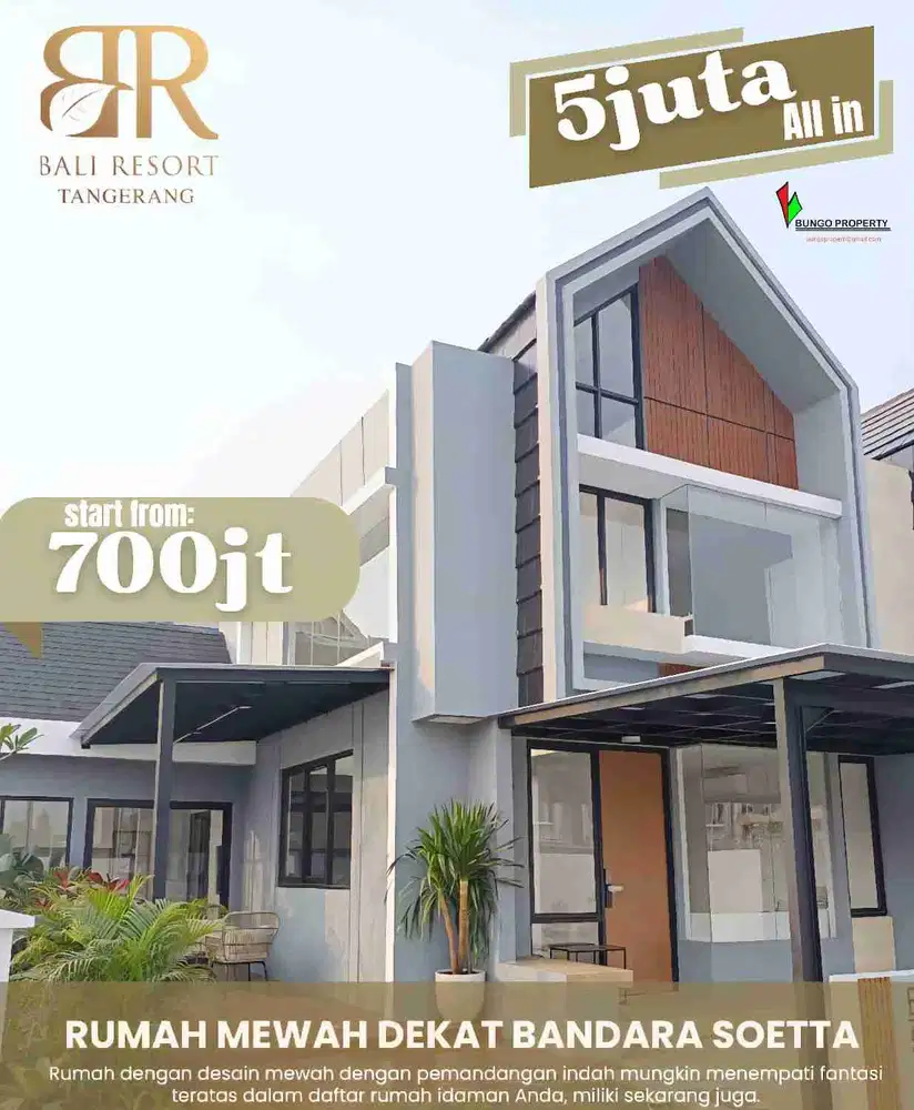 Hunian gaya skandinavia bayar 5 juta rumah 3 lantai