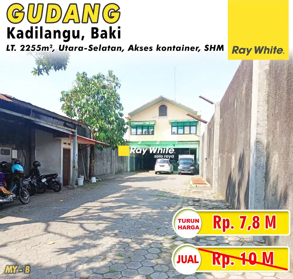 Gudang siap pakai di Solo Baru dekat ke Gentan dan Baki