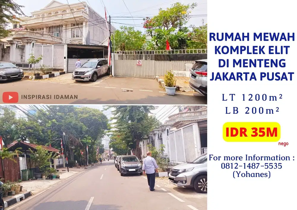 Rumah Mewah Komplek Elit di Menteng Jakarta Pusat