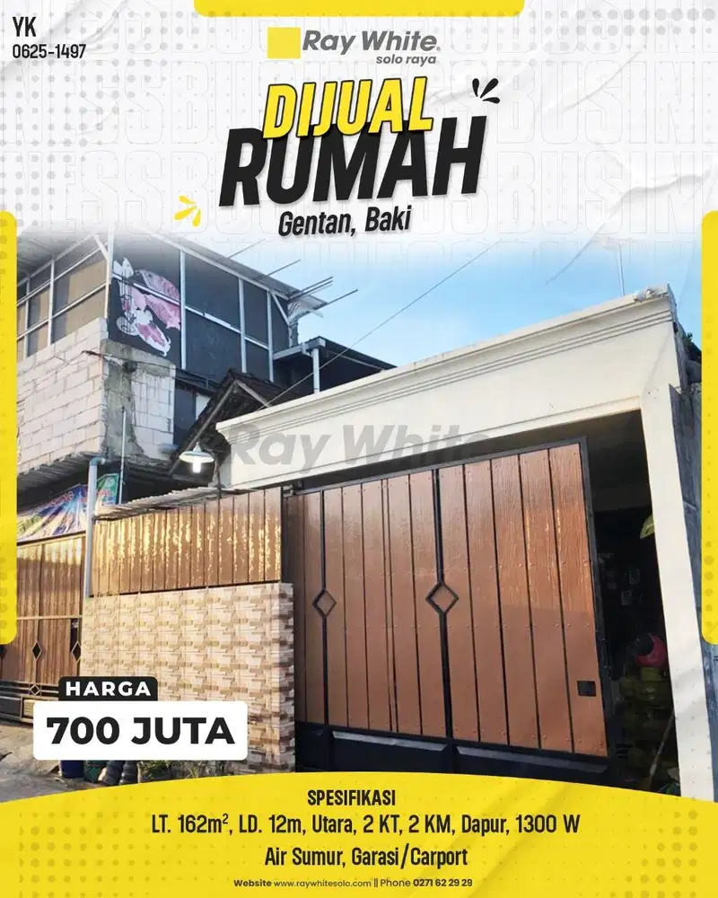 Rumah Dijual 1,5 Lantai di Gentan, Baki, Sukoharjo