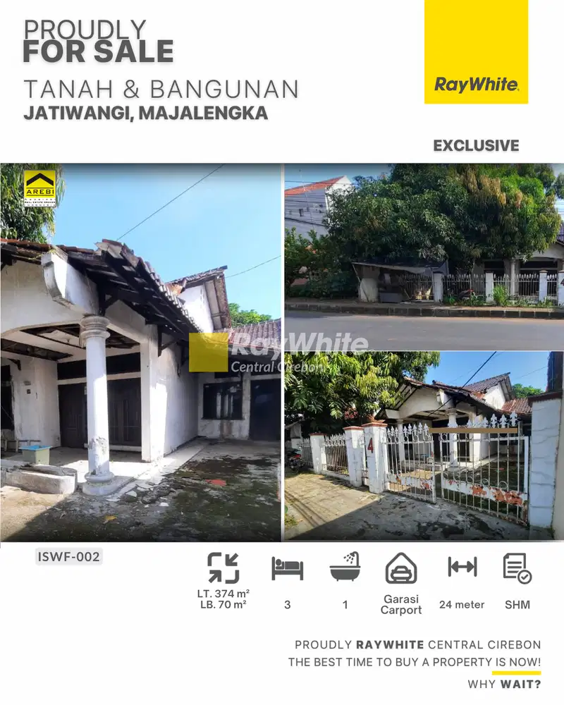 Jual Tanah dan Bangunan Rumah di Jatiwangi, Majalengka