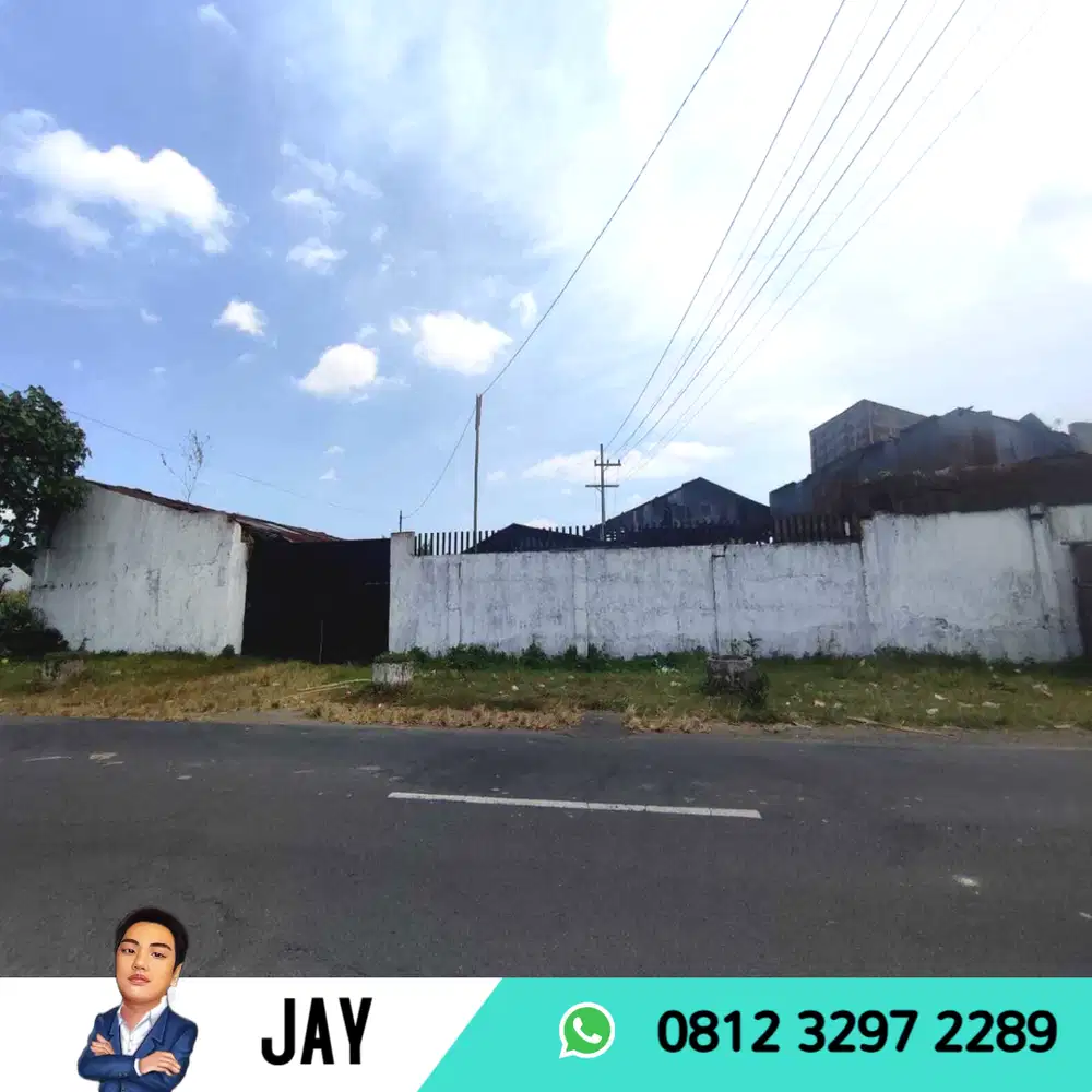 DIJUAL TANAH LUAS PINGGIR JALAN COCOK UNTUK GUDANG DEKAT KOTA