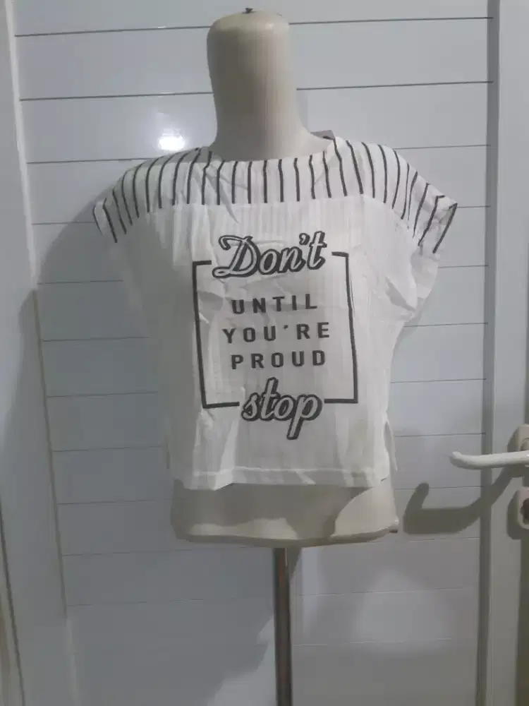 Blouse Crop top remaja hangten preloved tjap karoeng