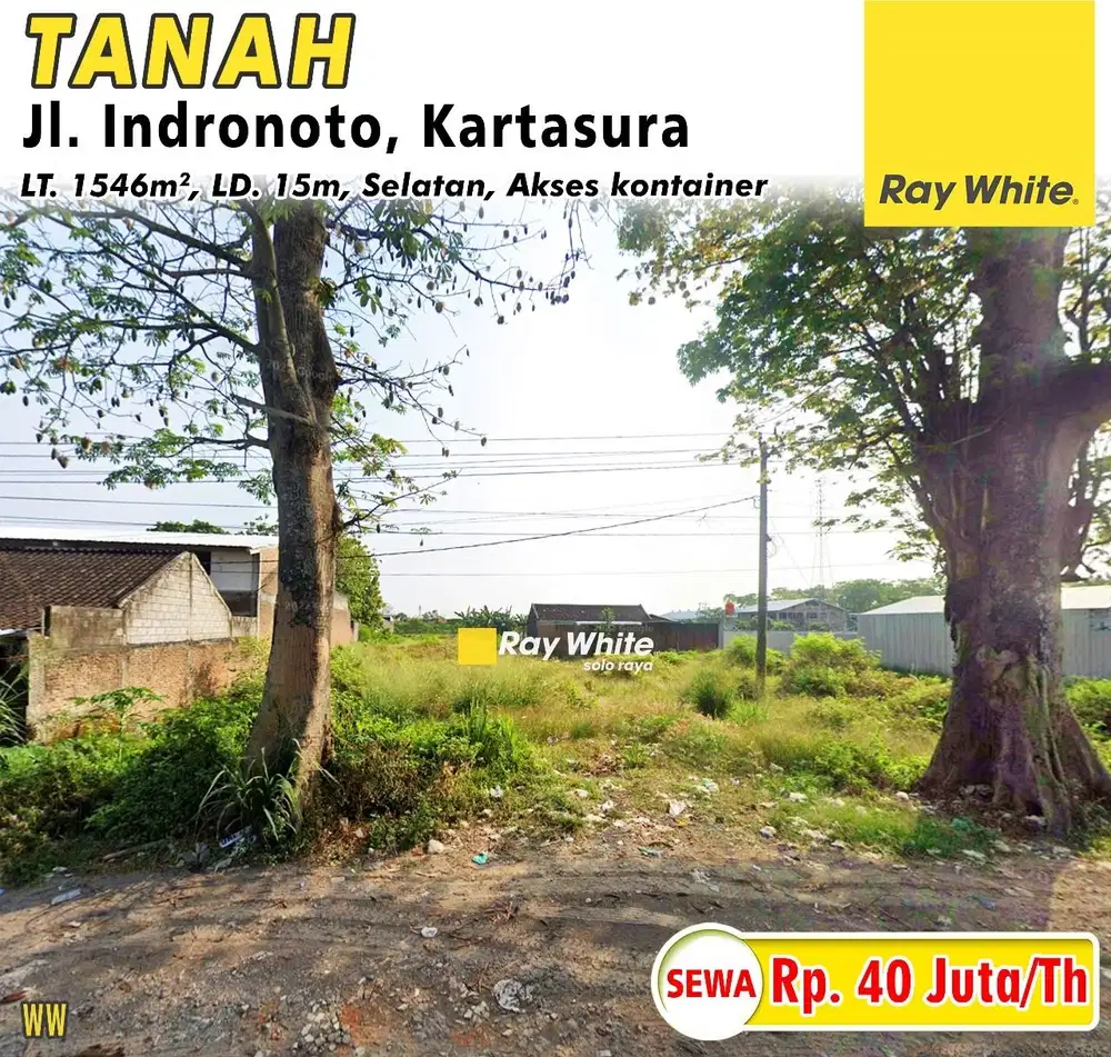 Disewakan Tanah Akses Kontainer Cocok Untuk Gudang di Jl. Indronoto, K