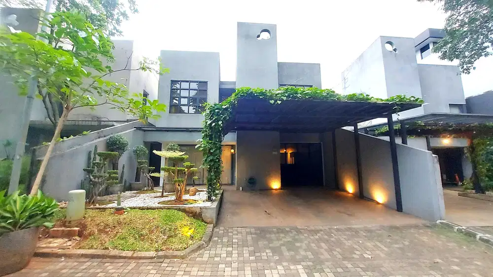 Rumah Estetik Design Open Space Cluster Ozone Residence Bintaro Jaksel