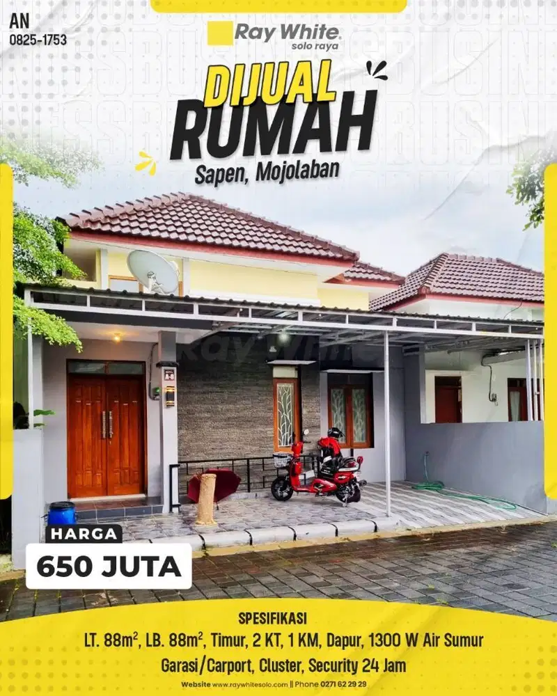 Rumah Cluster di Mojolaban, Dekat Palur & UNS