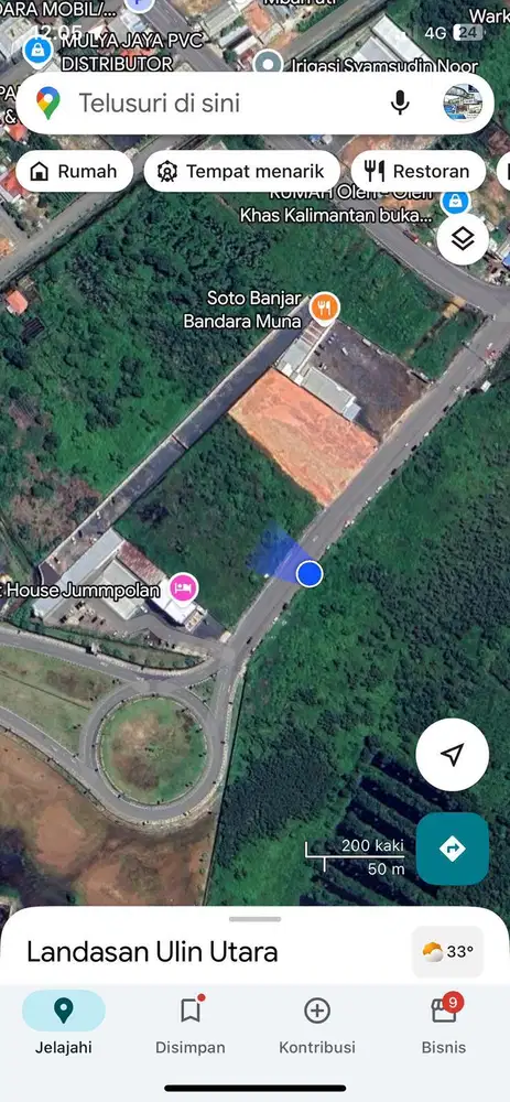 Dijual tanah pintu masuk bandara