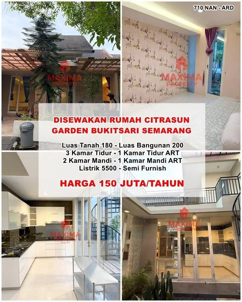 Disewakan rumah di citrasun bukit sari semi furnished