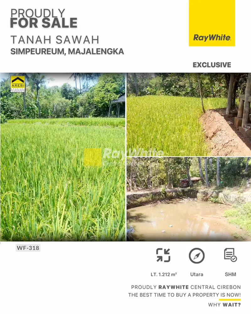 Jual Tanah Sawah SHM di Simpeureum, Majalengka