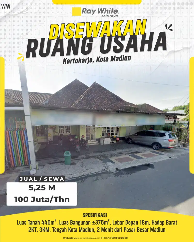 Ruang Usaha Tengah Kota Madiun di Kartoharjo, Kota Madiun
