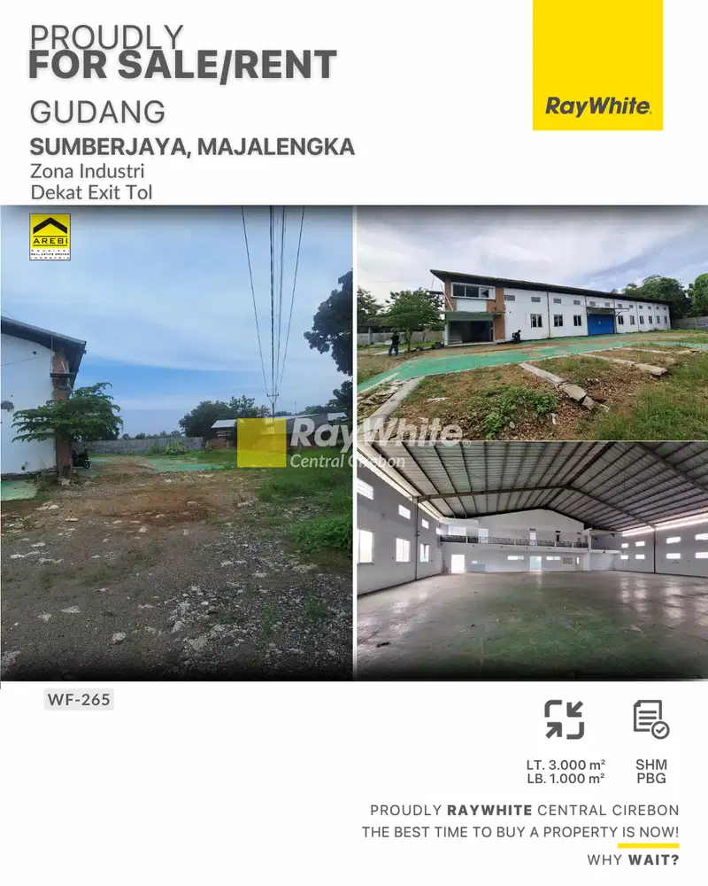 Dijual dan Disewakan Gudang Ex Pabrik di Zona Industri Majalengka