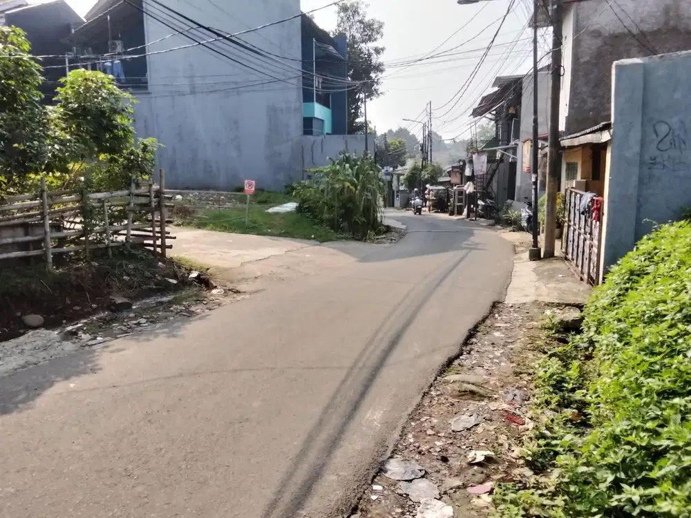 tanah 80m pinggir jalan abdurahman Cibubur Jakarta timur