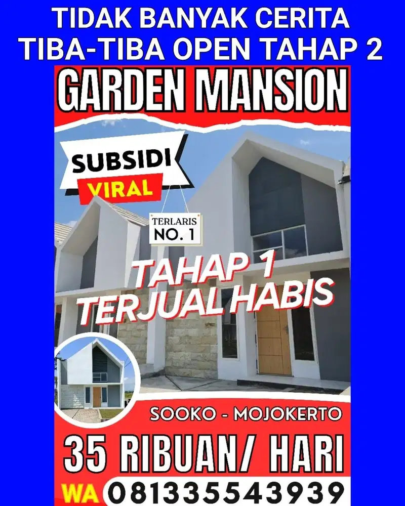 Perumahan Mojokerto Subsidi Terlaris Viral Pusat Kota