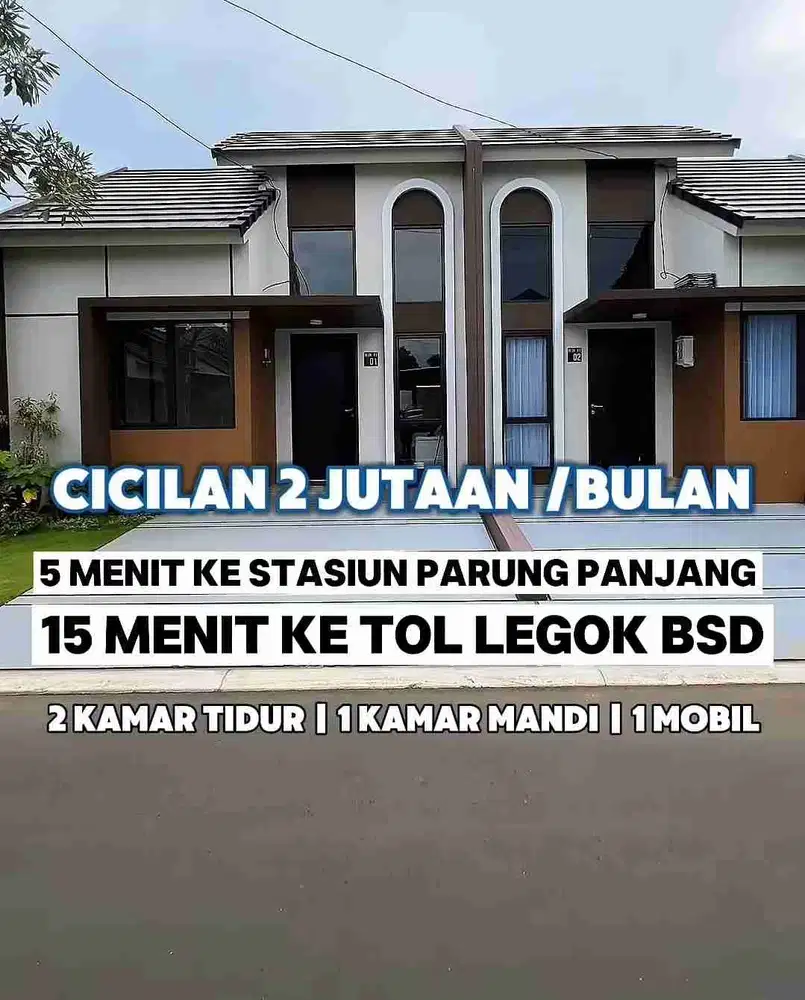 Fasilitas Super Lengkap Ada Kolam Renang, Lap Tennis, dll. dekat Stasiun Parung Panjang