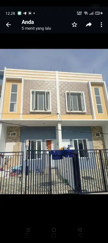 Rmh baru Kelapa Gading depan taman tggi 1 mtr dari jln