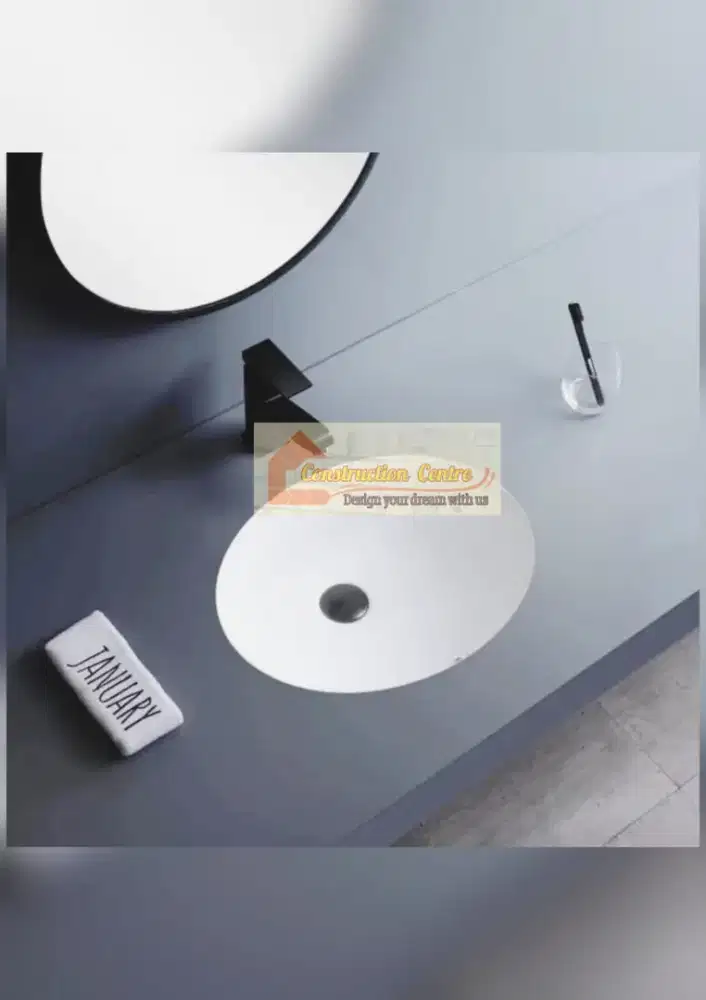 wastafel modern putih