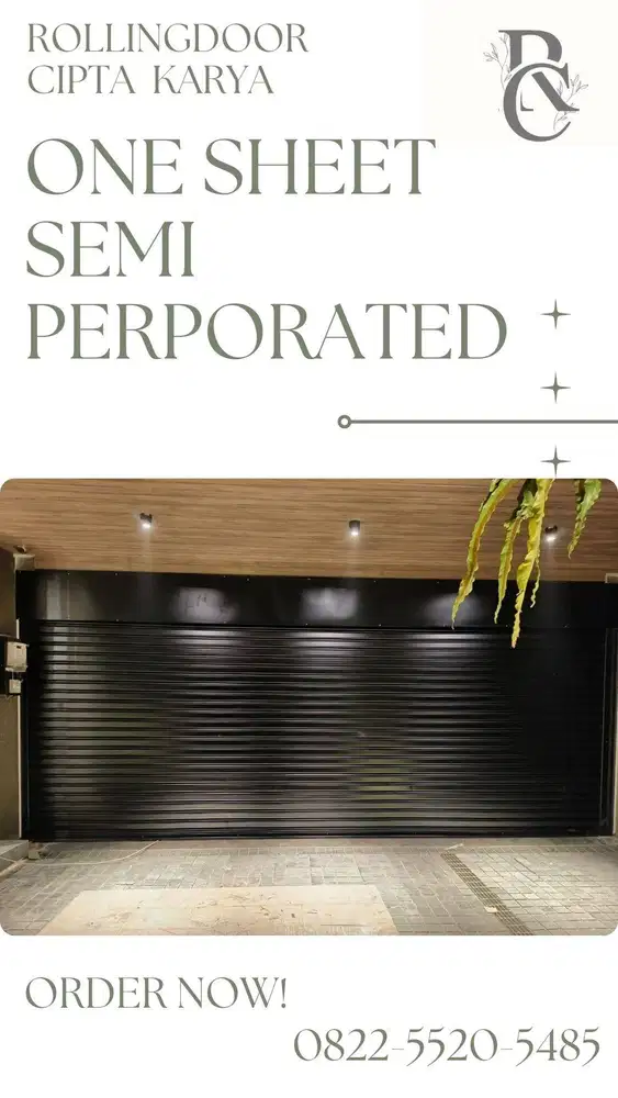Rollingdoor one sheet semi perforated