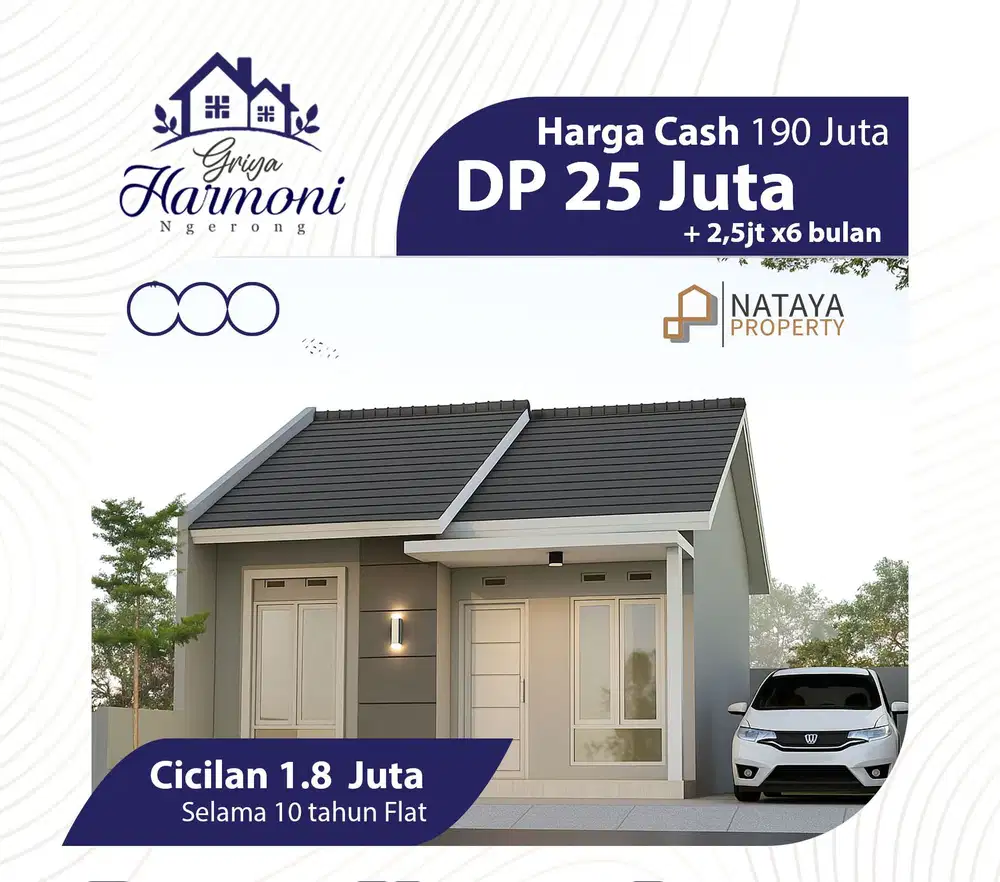 Perum Griya Harmoni Ngerong Gempol , Cicilan 1.8 jutaan per bulan