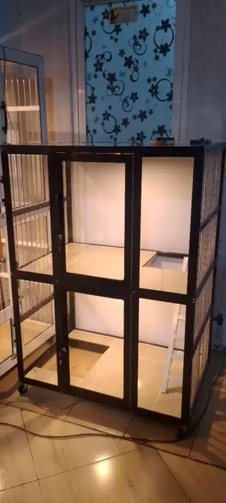 Kandang kucing pakai lampu