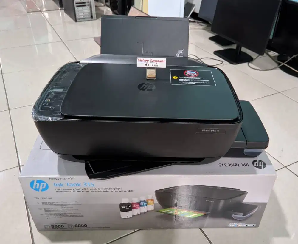 Printer HP Inktank 315 print scan copy kondisi perfect