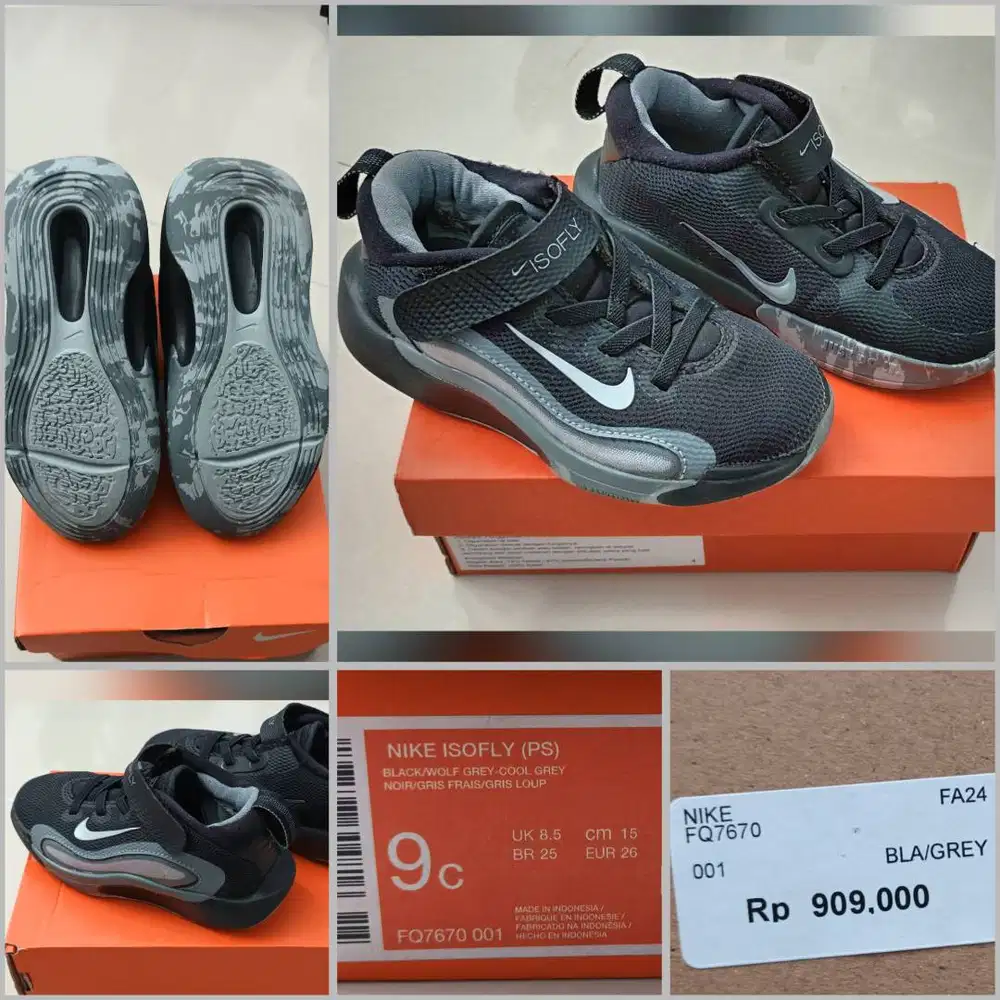 Sepatu Anak Nike Isofly Uk 26 Cocok untuk basket,pushbike,balance bike