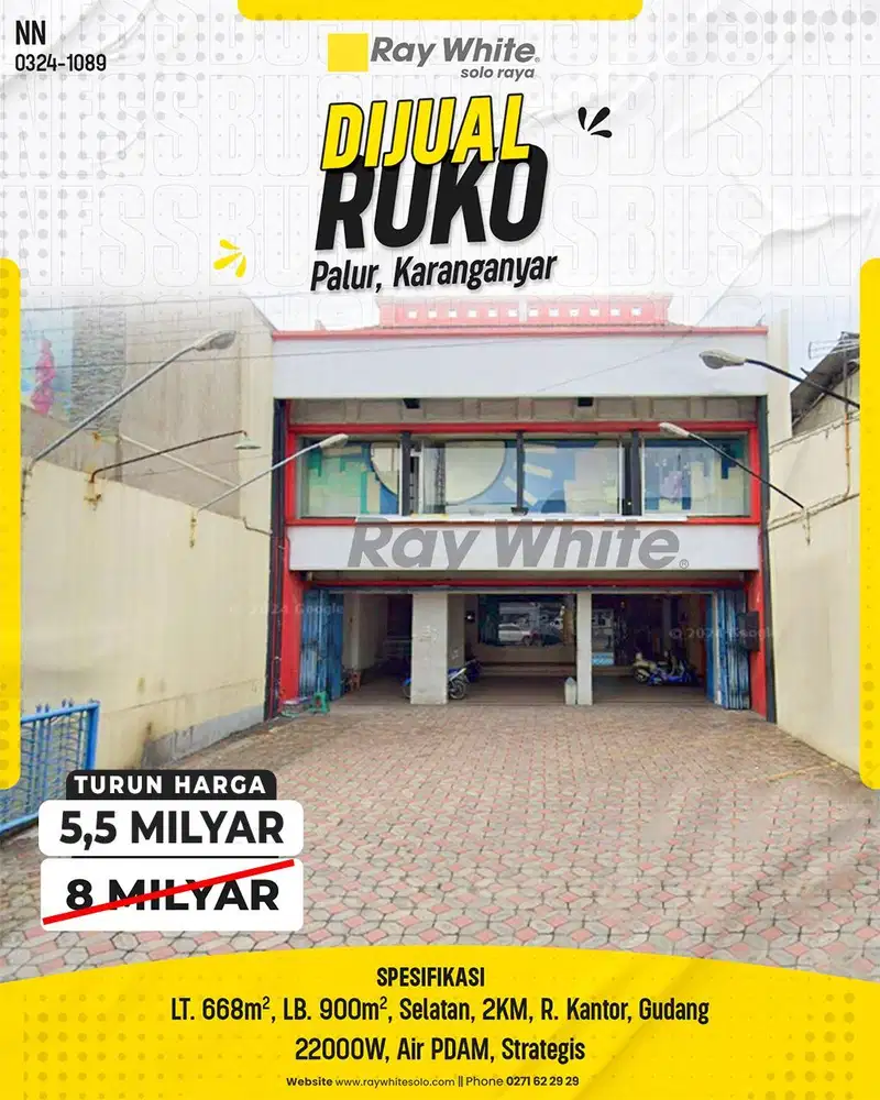 Dijual Ruko 2 Lantai Siap Pakai Di Palur Jl Solo Sragen Cocok Untuk Usaha / Kantor