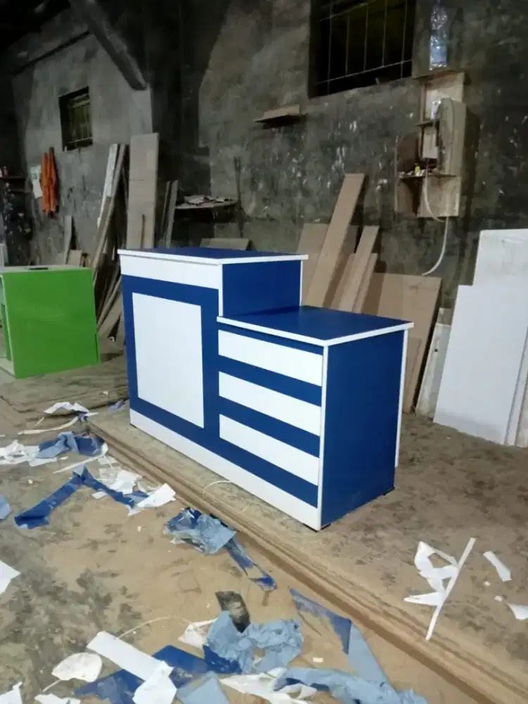 MEJA KASIR MINIMALIS ( MEJA TOKO LAUNDRY) SERBAGUNA