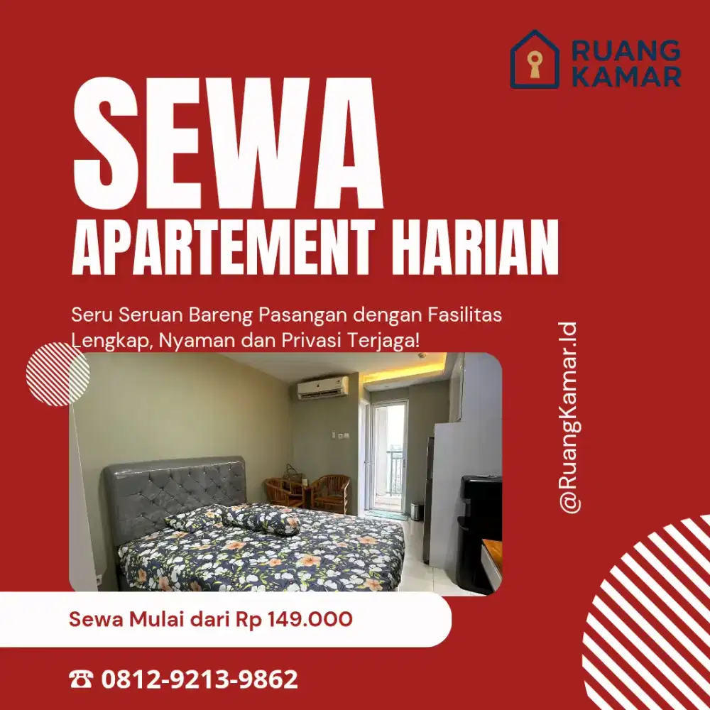Sewa apartement harian/transit Treepark city termurah