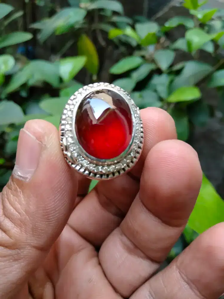 Natural garnet Srilanka istimewa bacan Ruby safir emerald pirus perak