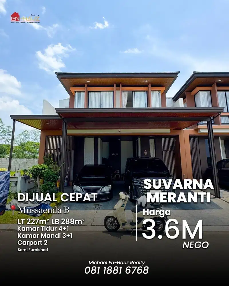 DIJUAL CEPAT! SUVARNA MERANTI, MUSSAENDA B