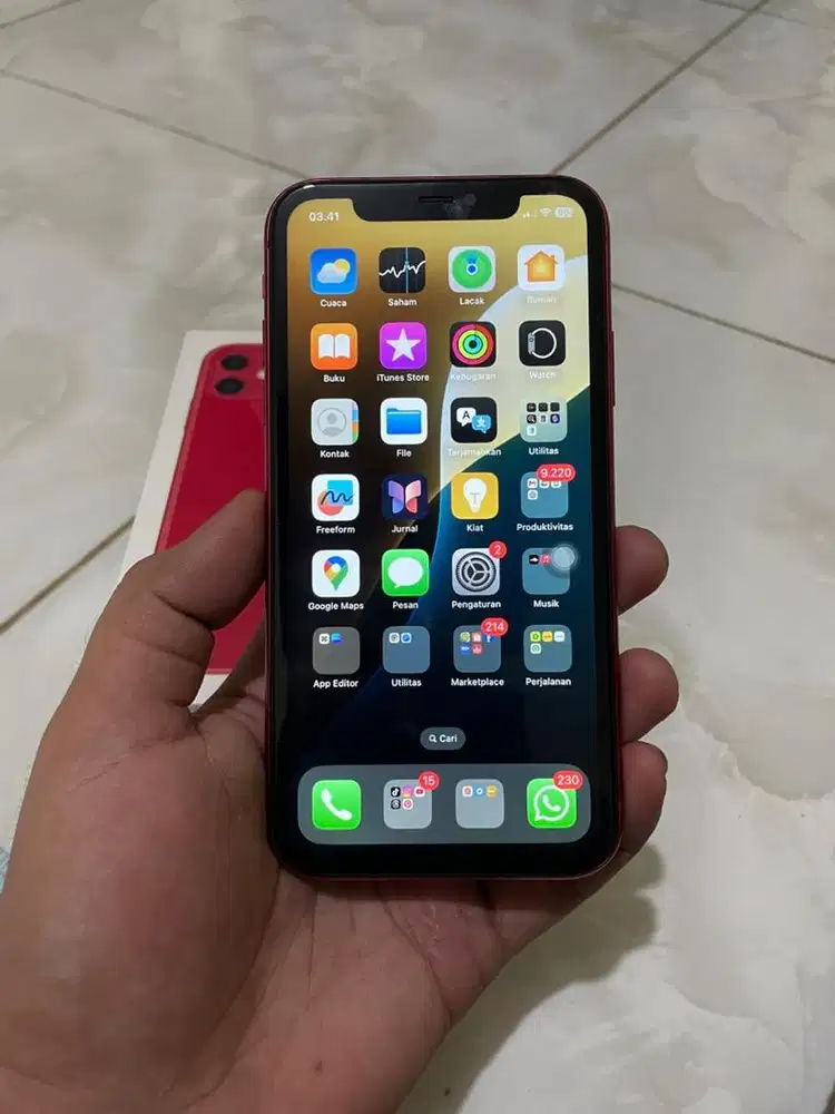 iPhone 11 128gb Red Fullset All Operator Mulus