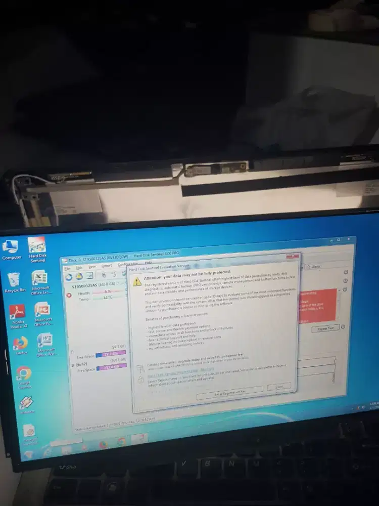 Layar led laptop slim 15.6 inc 30 pin minus panu lihat fhoto