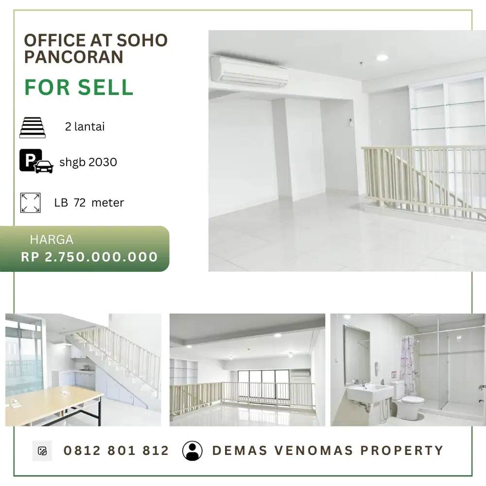 Dijual Office Space at Apartement Soho Pancoran Splendor Tower