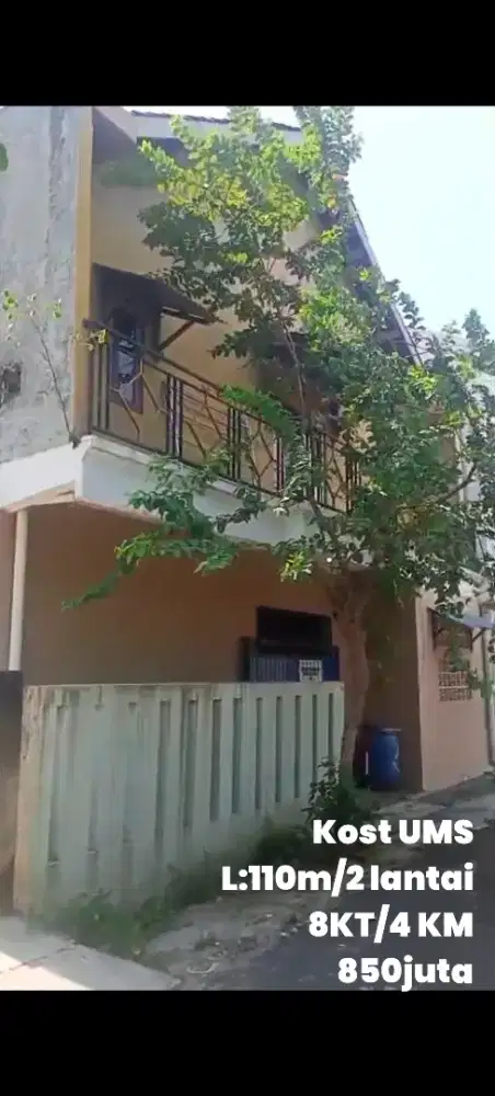 Dijual Kost UMS 8 Kamar