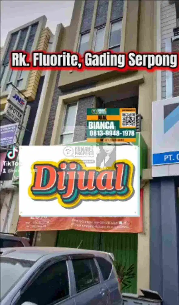 Dijual Ruko 3lt di Pinggir Jalan Raya Gading Serpong