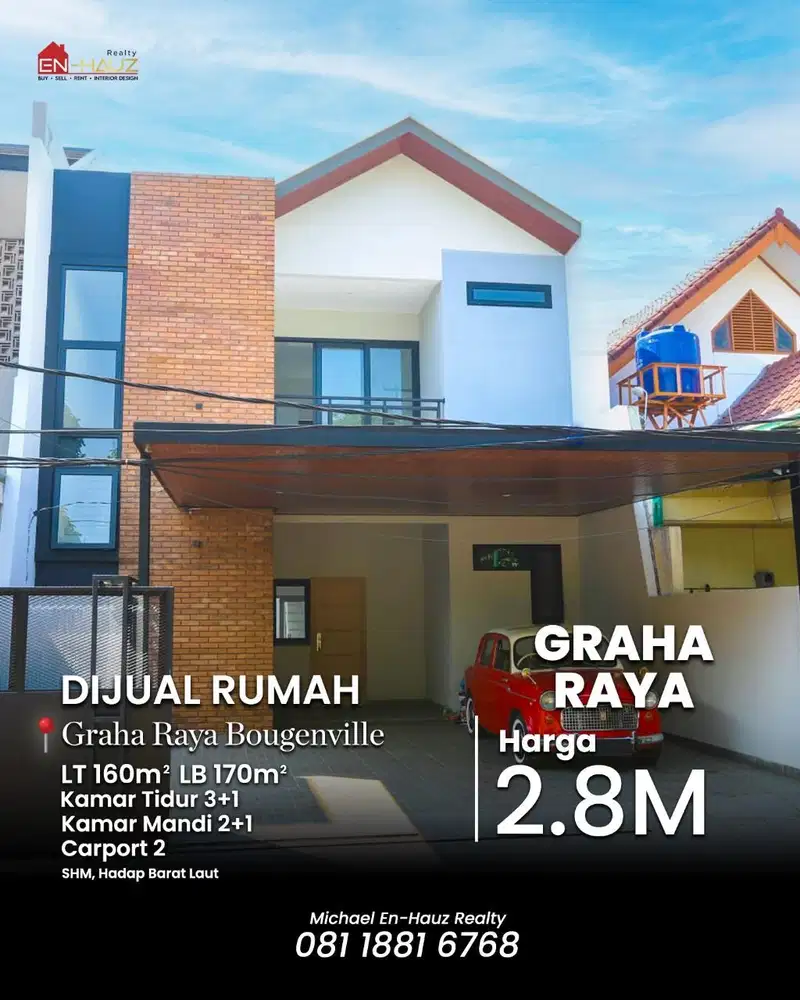 DIJUAL RUMAH Graha Raya Bougenville