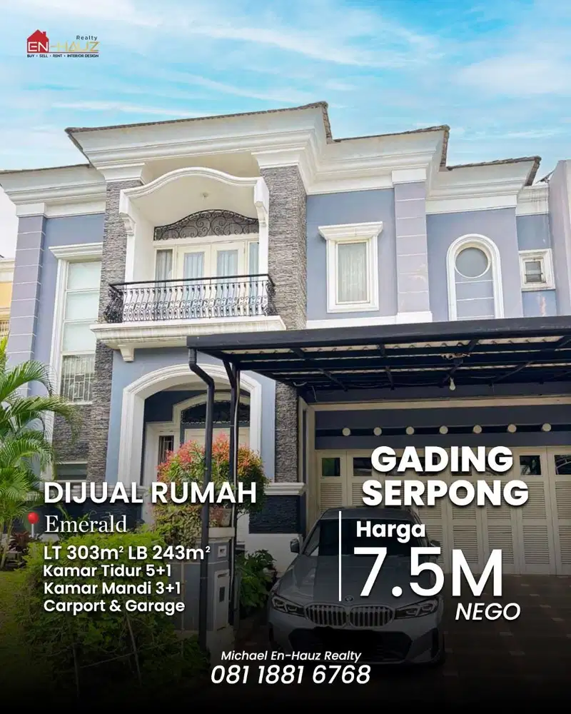 DIJUAL RUMAH di Emerald PHG, Gading Serpong