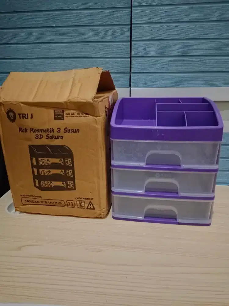 PROMO 50rb BARU- Rak Serbaguna Kosmetik/Laci Mini 3susun Uk.19x16x23cm