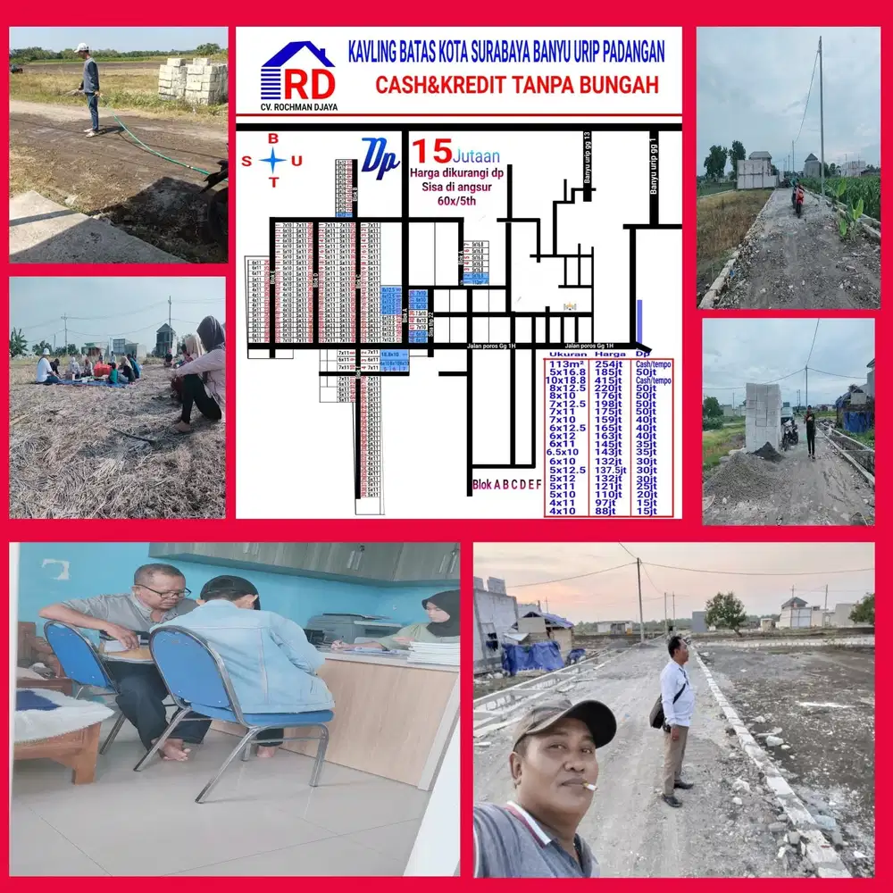 Kavling siap bangun mepet pakal benowo kredit 5th dp murah