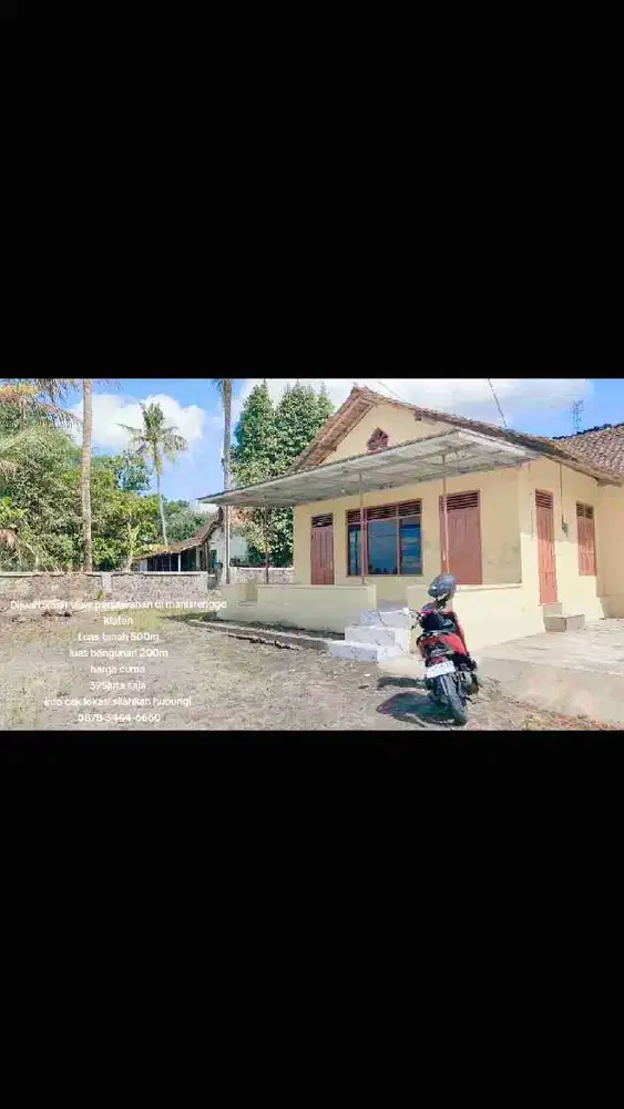 Di jual rumah 500m siap pakai di manisrenggo Klaten