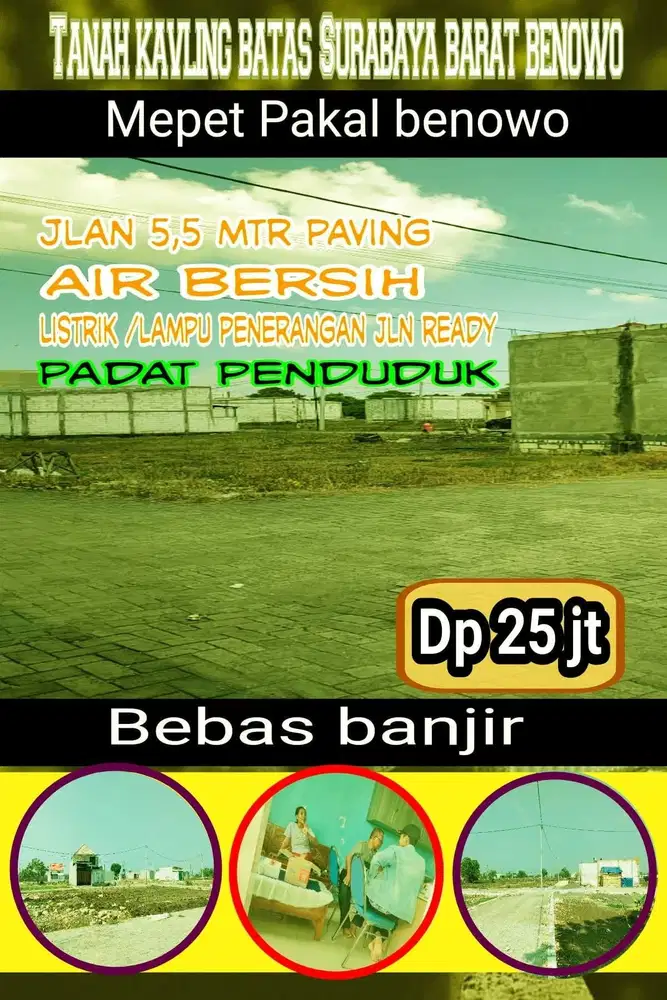 Kavling murah nol jalan cor mepet benowo