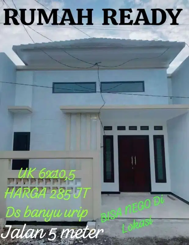 Rumah jumbo murah 285jt lokasi 50mtr jln poros banyu urip