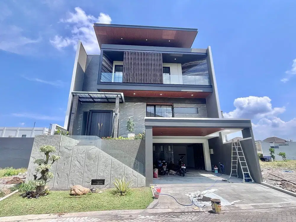 New 3 Lantai Rooftop Mewah CitraLand waterfront dekat Hokky