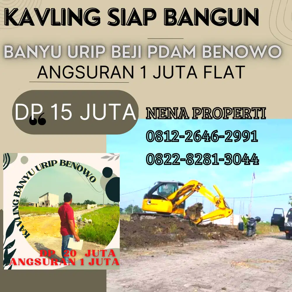 Kavling viral di benowo kredit angsuran 1jt nol jalan poros cor