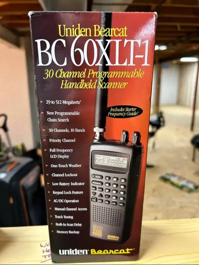 Uniden Bearcat BC60XLT-1 Handheld Mobile 30 Channel 10 Band