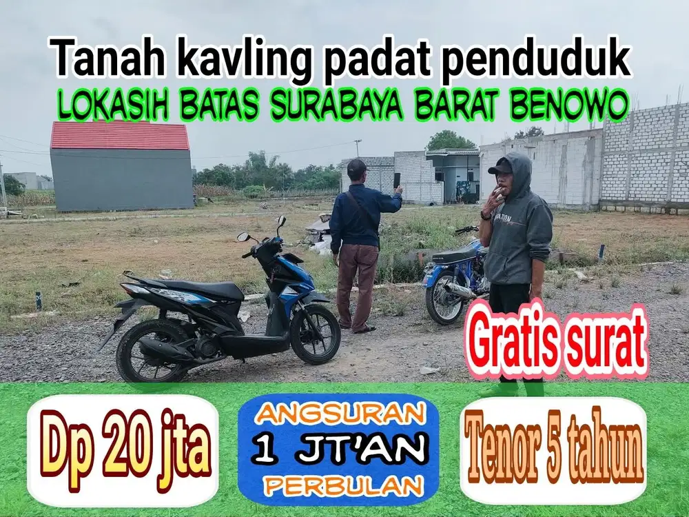 Kredit 5tahun kavling nol jalan cor banyu Urip