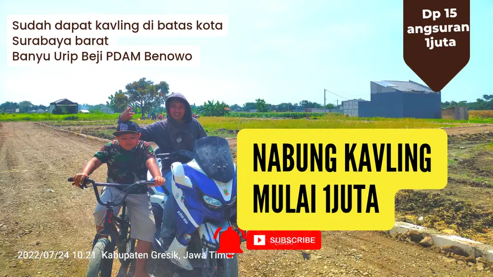 Tanah nol poros kredit murah angsuran 1jt mepet pakal Surabaya