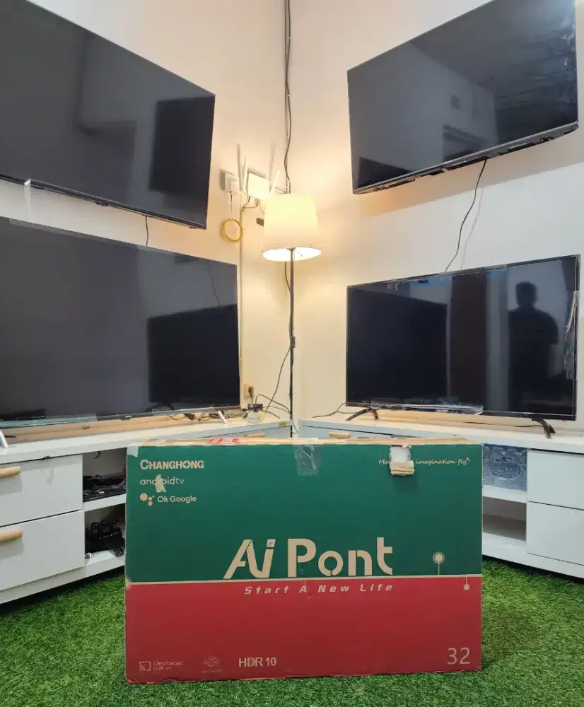 CHANGHONG ANDROID TV 32 INCH , LENGKAP FULLSET , Seperti Baru LIKE NEW