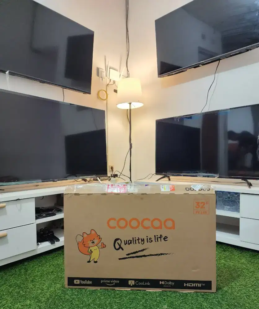 COOCAA GOOGLE TV 32 INCH , LENGKAP FULLSET , Seperti Baru , LIKE NEW